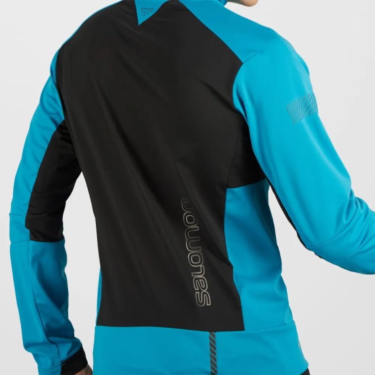 Salomon Gore Tex Infinium Windstopper Pro Men's Jackets Turquoise | CA 56N38